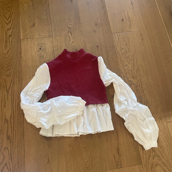 Anthropologie Peter Pan ribbed blouse size XS - Picture 2 of 6